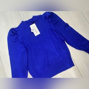 Women's Blue Turtleneck Sweater